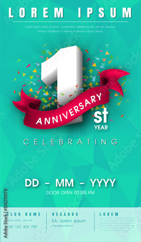 anniversary invitation card template design