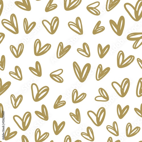 Vector seamless pattern of hearts