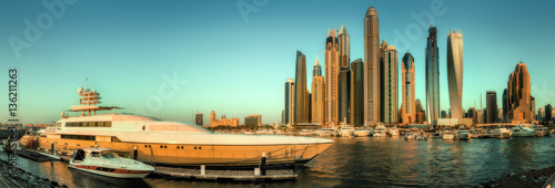 Canvas Print Dubai Marina bay, UAE