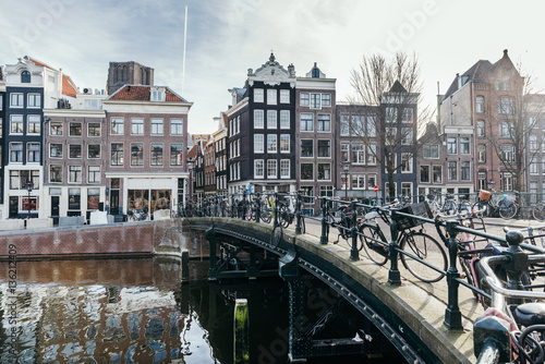 Amsterdam canals in winter