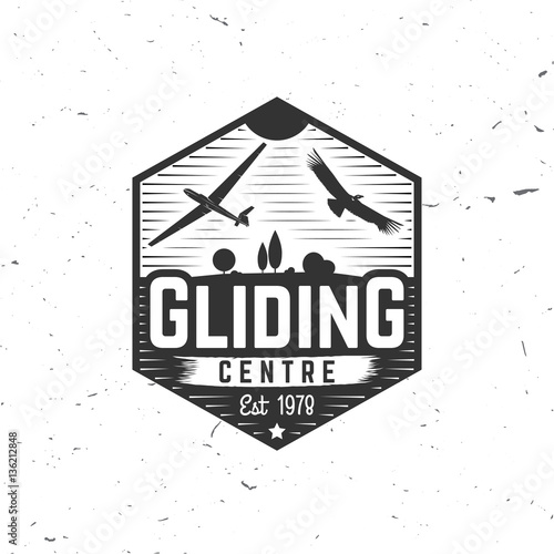 Vector Gliding club retro badge.
