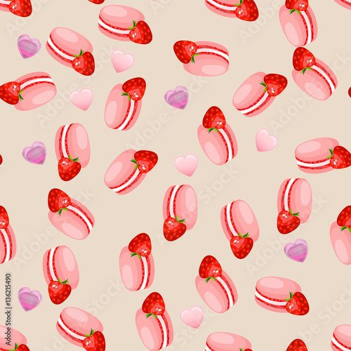 tasty macaroon cookie