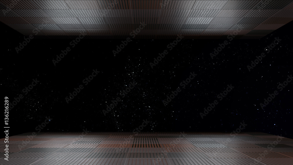 Fototapeta premium Space environment, ready for comp of your characters 3D renderin