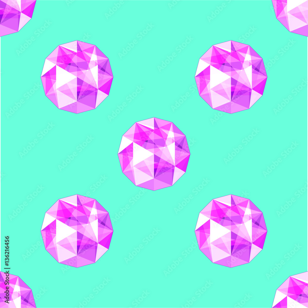seamless pattern of realistic purple amethyst gems. Vector illustration. seamless pattern of realistic purple amethyst gems. Vector illustration.