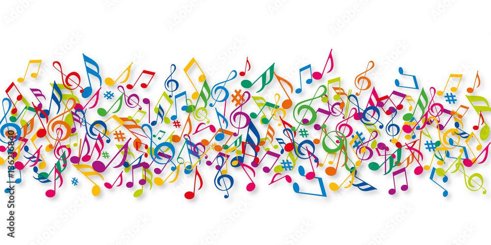 Notes de musique - Musique - Couleurs Stock Vector