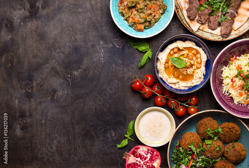 Arabic dishes background photo