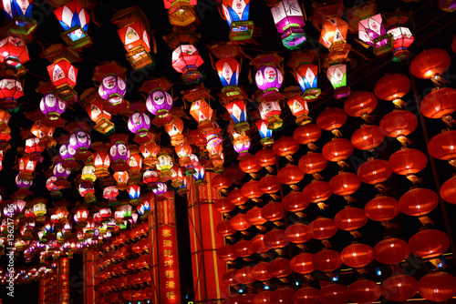 Lanterns on the Lantern Festival of China. Lantern Festival is one of the most important Chinese festival. © Zhen
