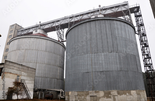 One of the most powerful in Ukraine - Chortkiv sugar factory. Warehouse bulk storage of sugar.