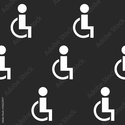 Wheelchair seamless pattern. Hospital or clinic background design. Vector illustration.