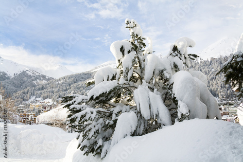Davos during winter  Switzerland  EU
