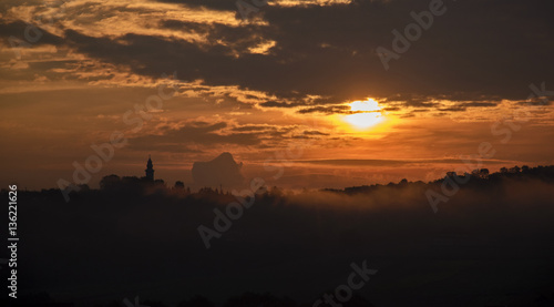 Romanian countryside sunset