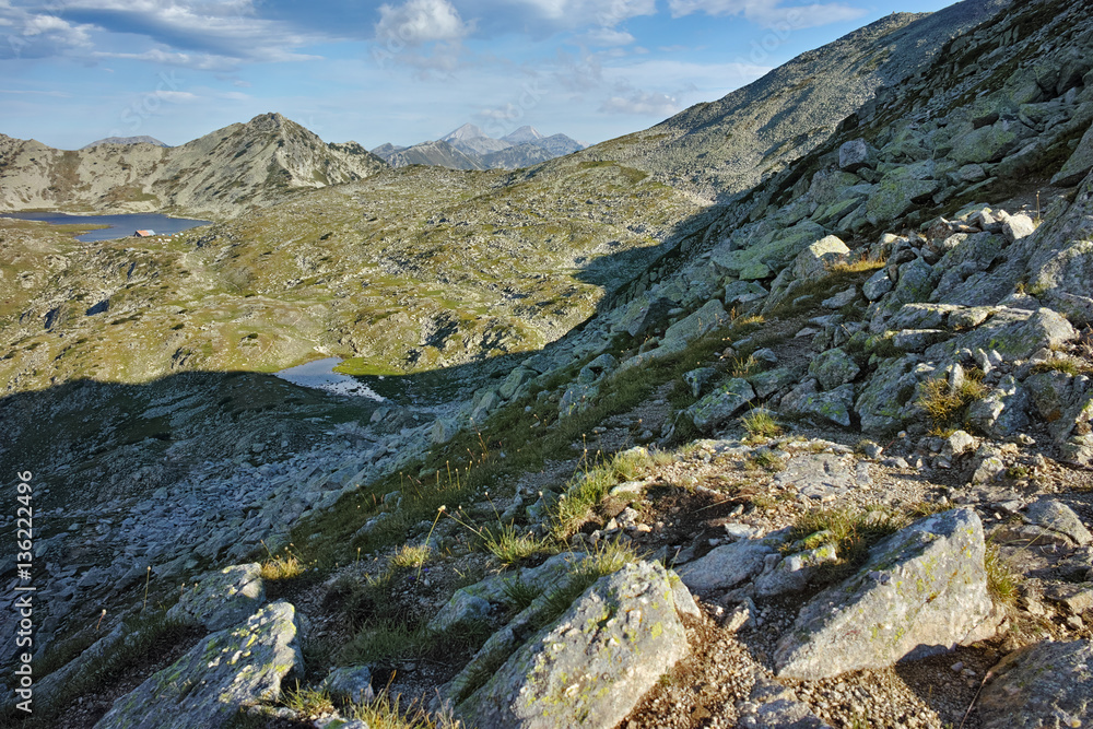 Fototapeta premium Panorama around Tevno Lake, Pirin mountain, Bulgaria