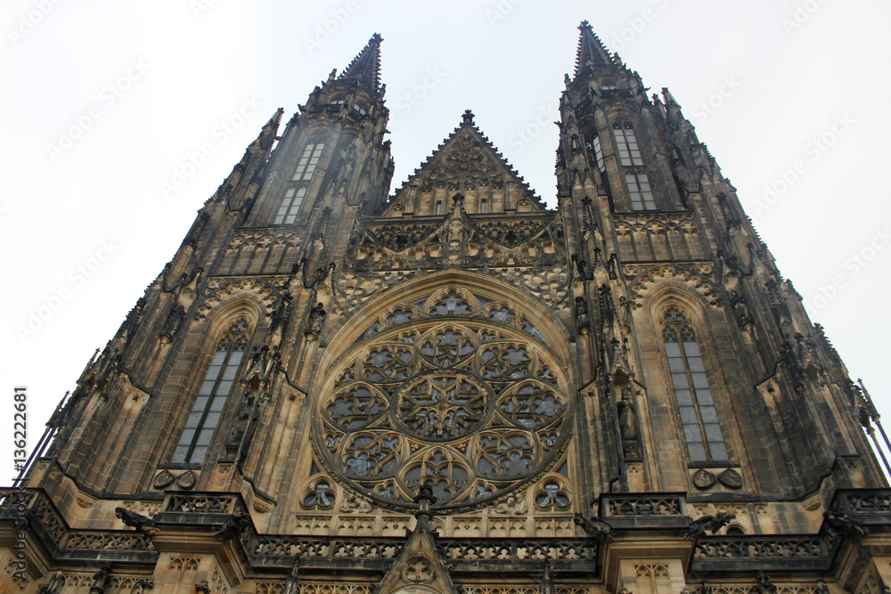 Detail of architecture, Cathedral of Saint Vitus, Prague Old Tow