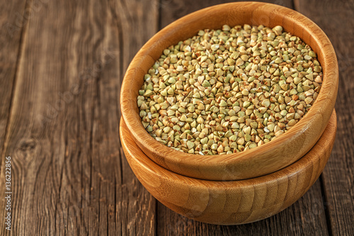 Organic green buckwheat.