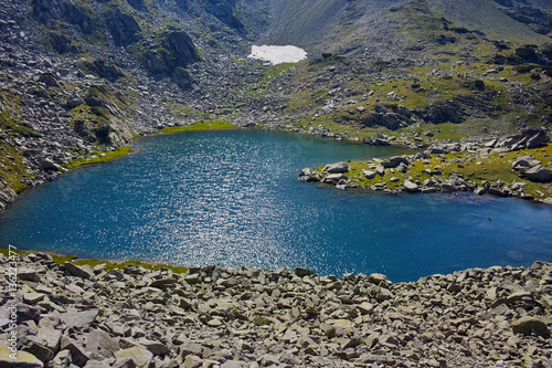 Amazing view of Argirovo lake, Pirin Mountain, Bulgaria photo