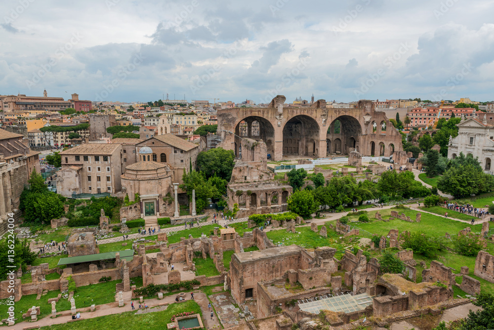 Ancient ruins of the Roman Forum, Rome