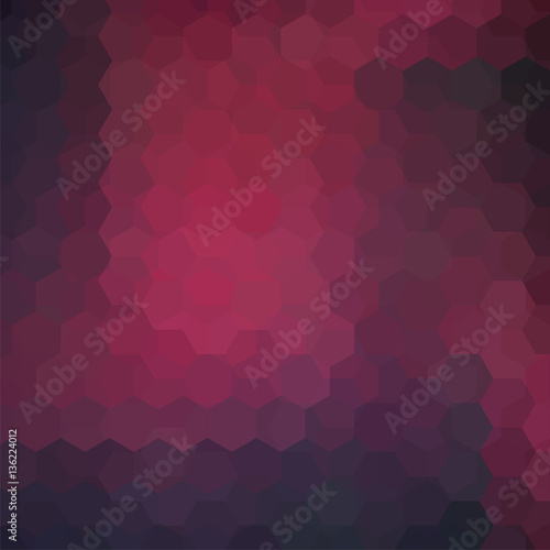 Abstract background consisting of gray, purple hexagons. Geometric design for business presentations or web template banner flyer. Vector illustration. © tashechka