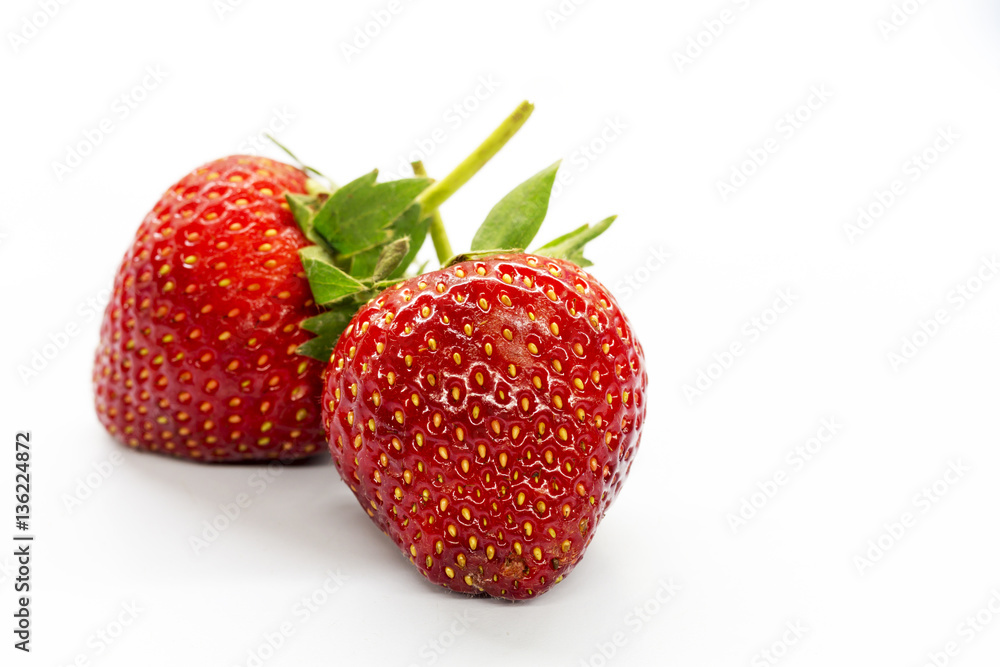 Strawberry berries on a white background. Strawberry berries on a white background.