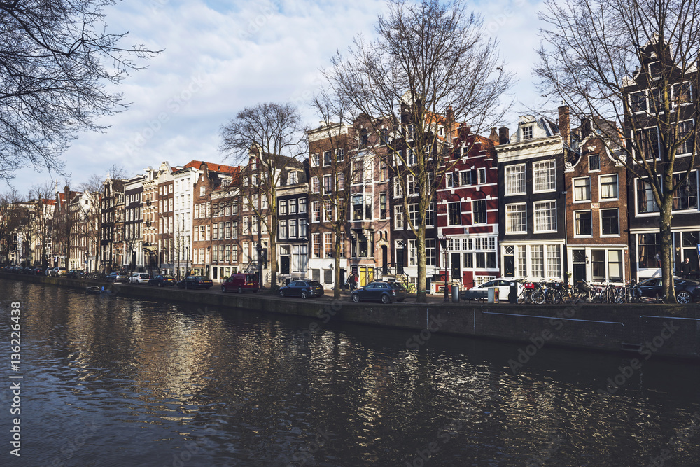 Amsterdam houses on canal