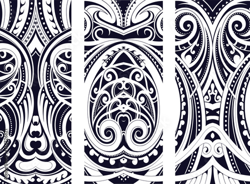 Maory style ornament set