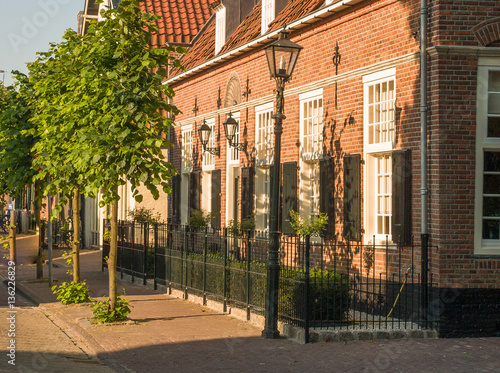 Historical houses in Bunschoten-Spakenburg, Utrecht, Holland, NL