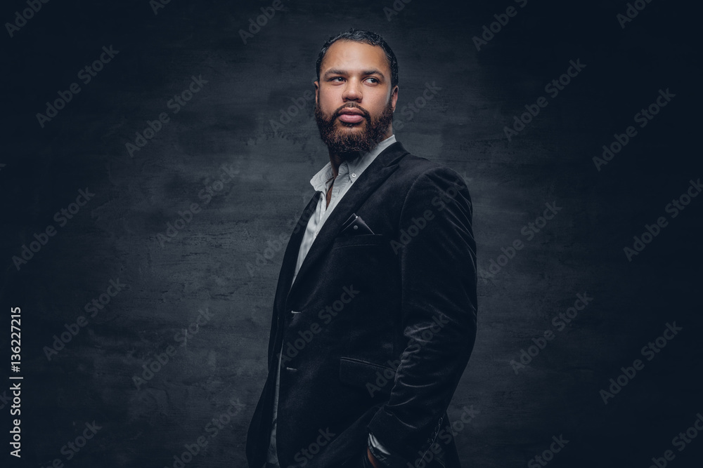 Black man in a wool suit. Black man in a wool suit.