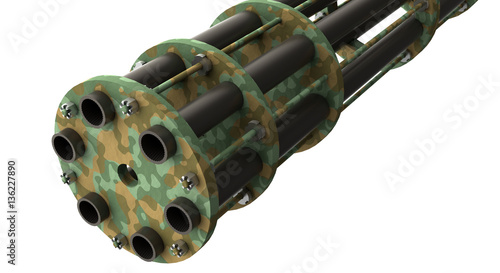 3D Model M61 Vulcan rotary cannon photo