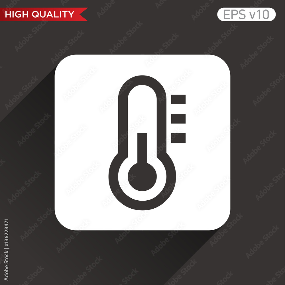 Thermometer icon. Button with thermometer icon. Modern UI vector. Thermometer icon. Button with thermometer icon. Modern UI vector.