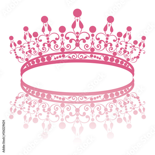 Diadem. elegance feminine tiara with reflection