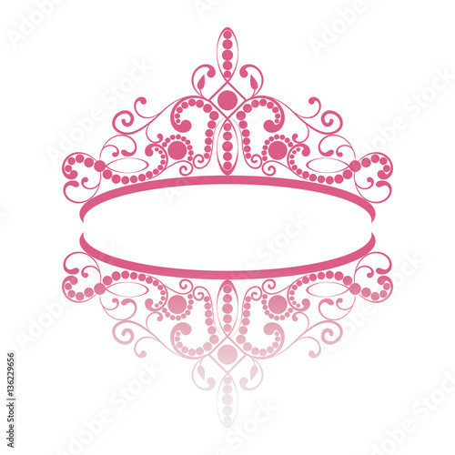 diadem. elegance feminine tiara with reflection