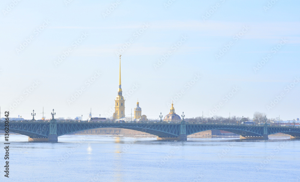 Trinity Bridge and Peter and Paul Fortress.