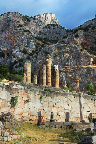 Temple of Apollo in Delphi, Greece photo