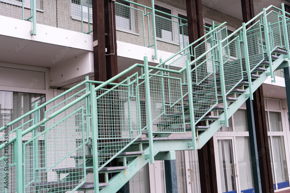 Stahltreppe / Treppenaufgang an einem Haus Stahltreppe / Treppenaufgang an einem Haus
