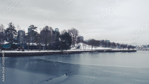 Frozen Lake near Granville Island