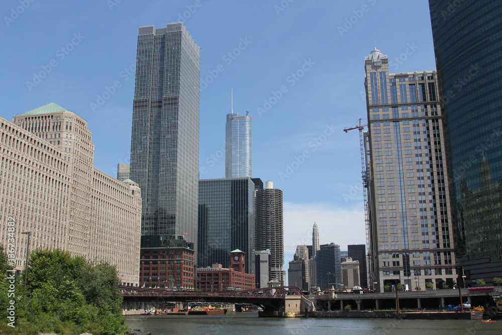 View of Downtown Chicago from Chicago River