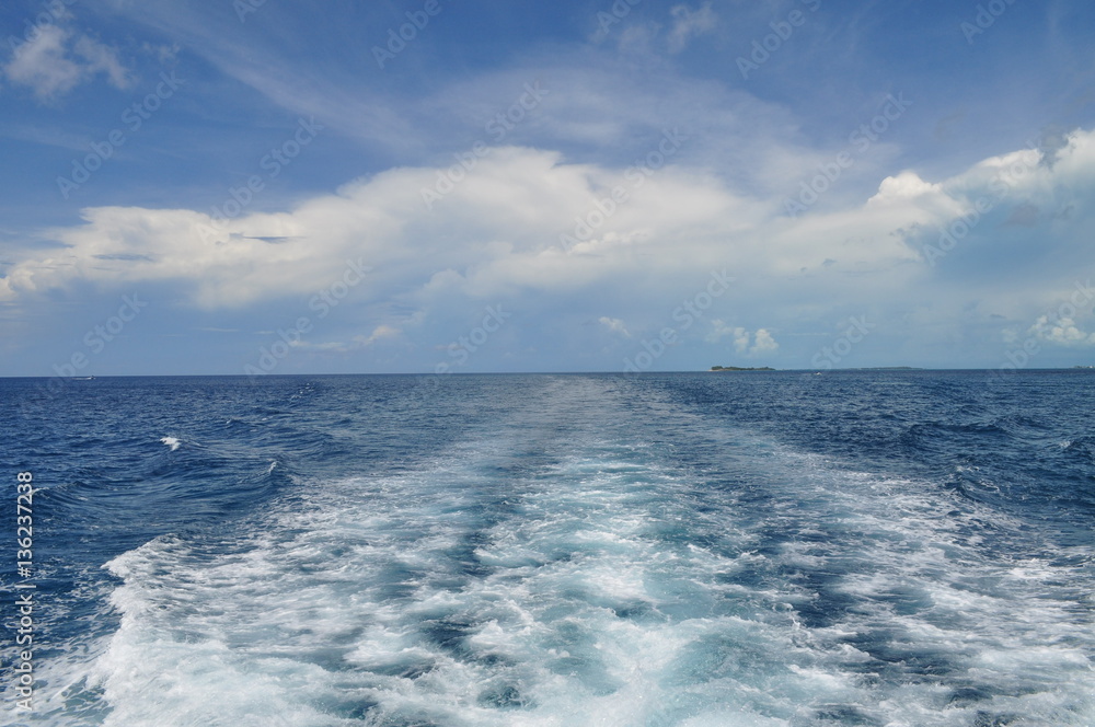Naklejka premium Perfect day on the water in the Bahamas