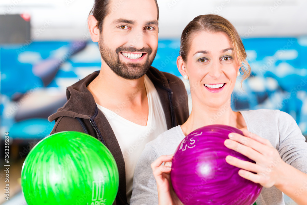Friends playing Bowling