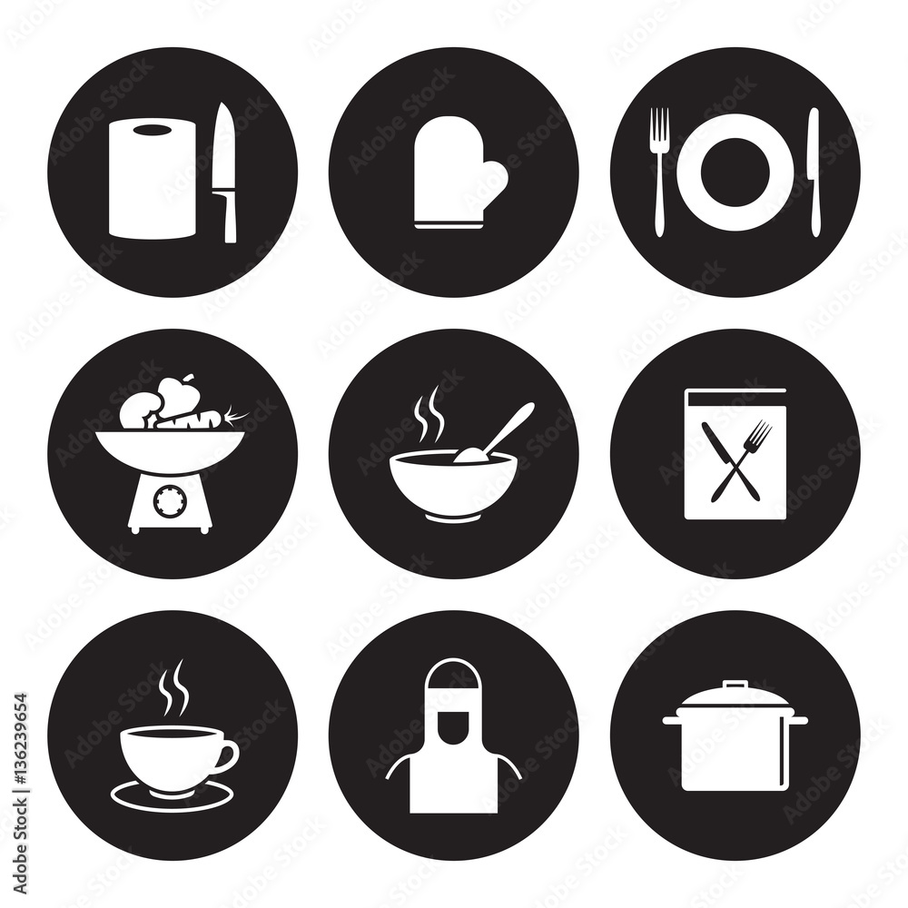Cooking and kitchen icons Cooking and kitchen icons