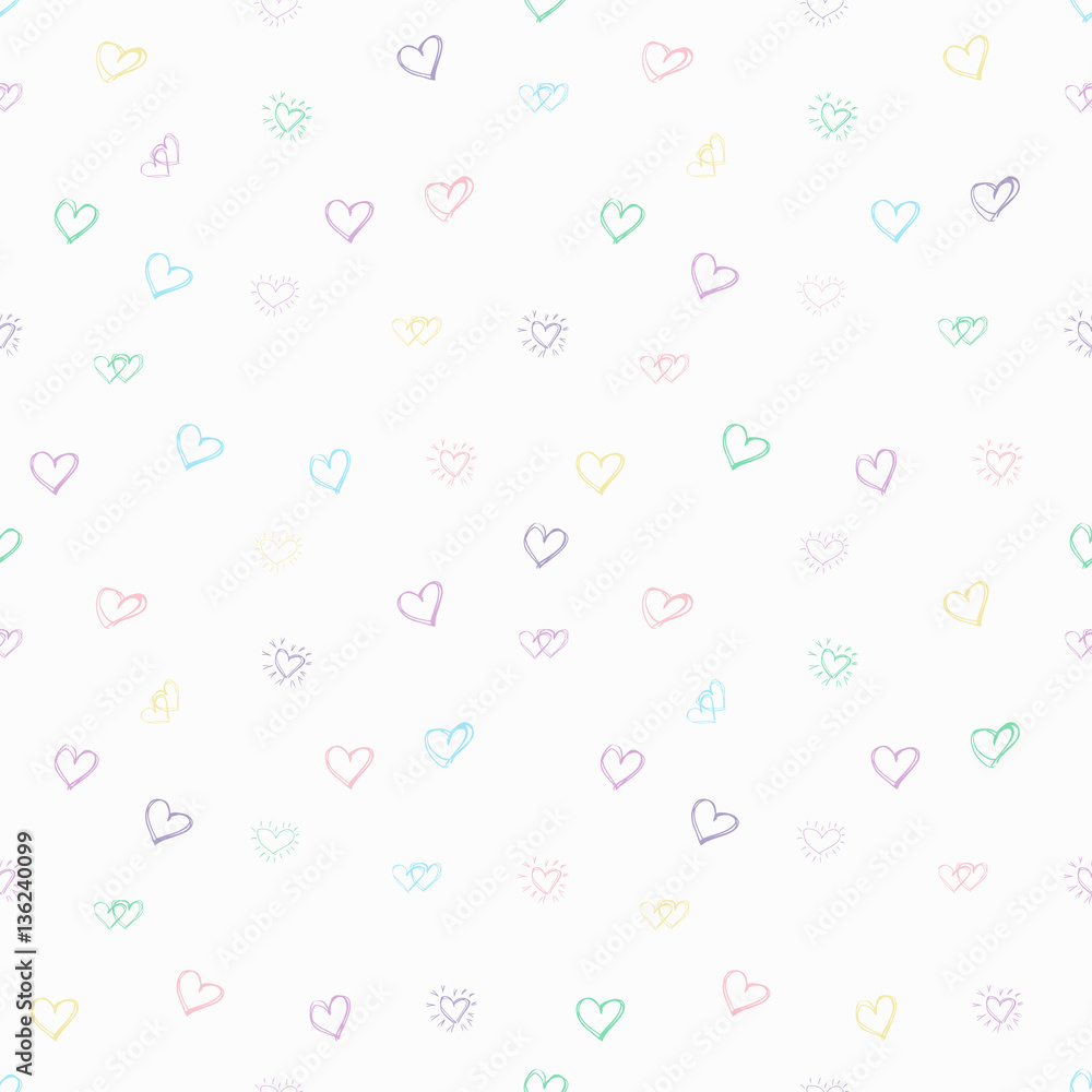 Tender sentiment. Beautiful love pattern. Vector illustration for Valentines day.