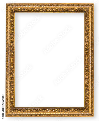 antique frame gold isolated