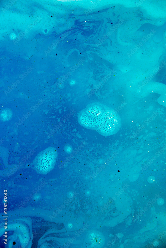 blue ink in water
