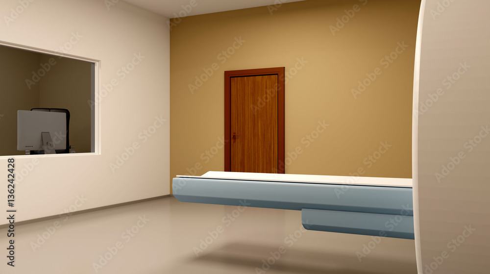 3D rendering of a MRI machine 3D rendering of a MRI machine