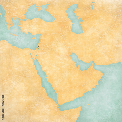 Map of Middle East - Palestine