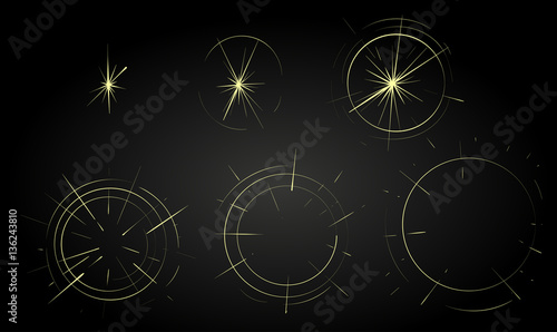 Vector effect. Effect for game. Explode animation. Cartoon explosion frames