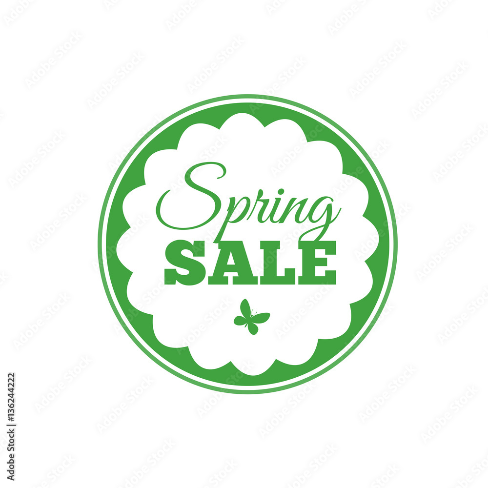 Spring Sale Lettering Design Background Spring Sale Lettering Design Background