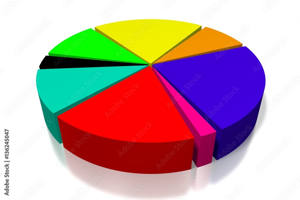 Obraz premium 3D business chart