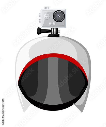 Action camera icons vector set flat style Realistic vector illustration. Gear for filming active rest. Action cam