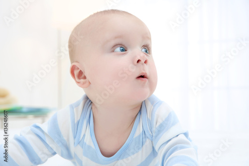 Portrait of cute baby boy a...