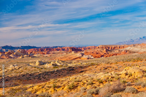 Colorful rocks of stone desert in Nevada, USA