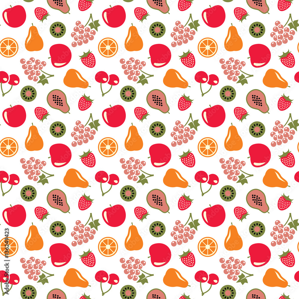 Fruits seamless pattern background